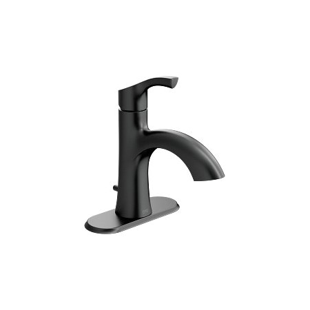 Moen Ash One-Handle Low Arc Bathroom Faucet in Matte Black 58910BL